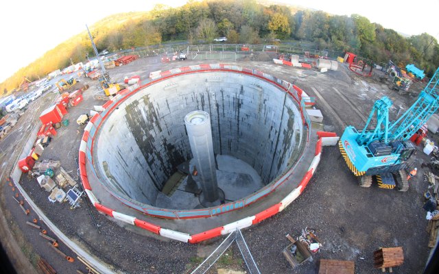 Storage tank being installed near Stroud